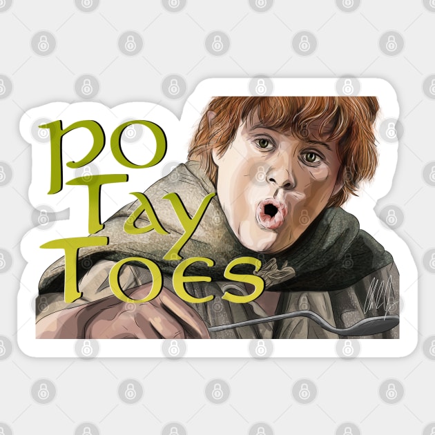 Lord of the Rings: Potatoes / PO TAY TOES Sticker by 51Deesigns